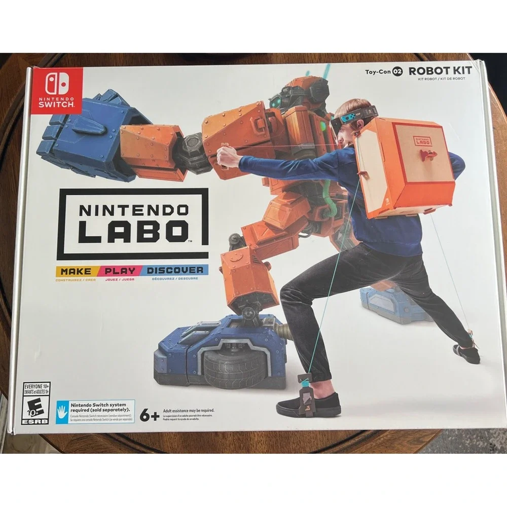 Set Of 2 Nintendo Labo Toy-Con 02 Robot Kit & Con 04 VR Kit Make Play Discover